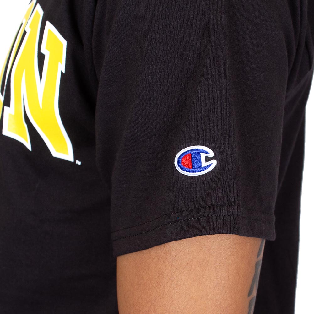 Arched Oregon, Champion, Black, Crew Neck, Cotton Blend, Men, T-Shirt, 942064